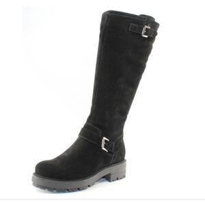 La Canadienne Hyacinth Buckle Suede Tall Chunky Boots Women’s sz. 10 in Black
